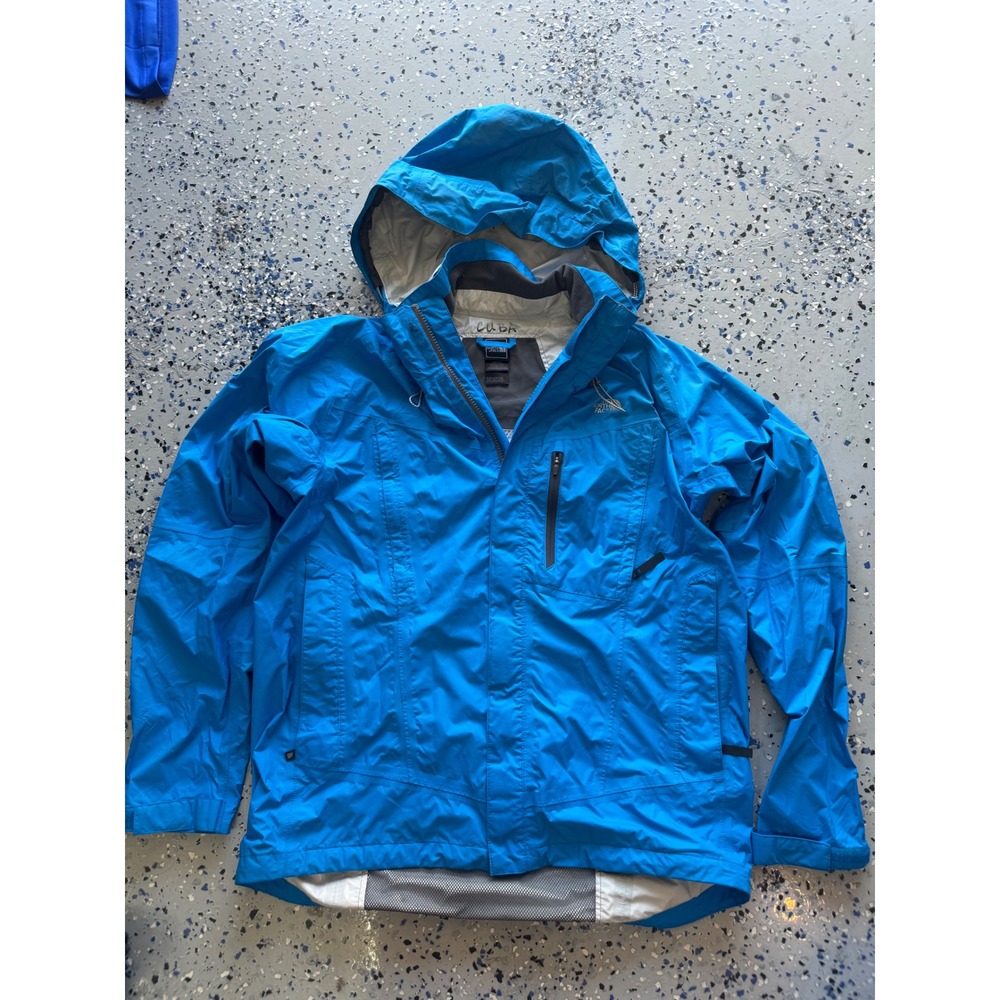 The North Face Rain‎ Jacket Hooded Waterproof Lightweight Blue Mens M